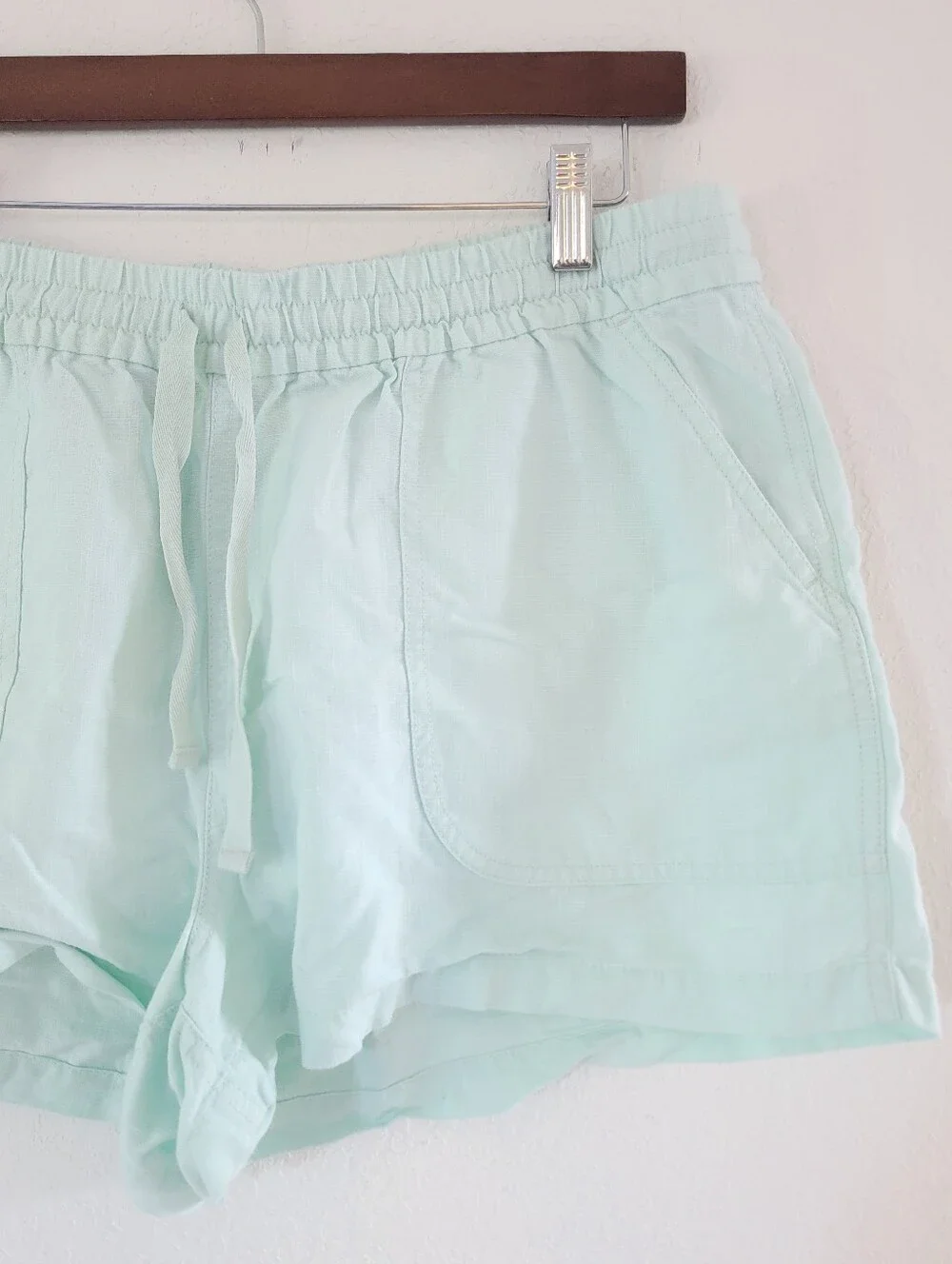 J. CREW Seaside Short In Linen Blend Aqua L.